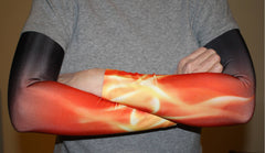 Flames on Black Compression Sleeves