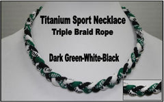 20" Titanium Sport Necklace (Dark Green/White/Black)