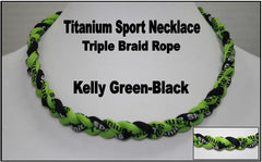 20" Titanium Sport Necklace (Kelly Green/Black/Kelly Green)