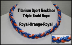 20" Titanium Sport Necklace (Royal/Orange/Royal)